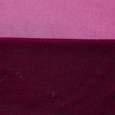 Бархат стрейч №2, 240 гр/м2, шир.160 см, (2,6 м/кг), цвет бордо - купить в Новом Уренгое. Цена 740.88 руб.