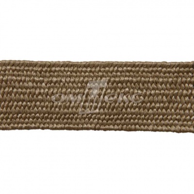 Тесьма отделочная полипропиленовая плетеная эластичная #2, шир. 40мм, цв.- соломенный - купить в Новом Уренгое. Цена: 50.99 руб.
