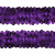 Тесьма с пайетками 12, шир. 30 мм/уп. 25+/-1 м, цвет фиолет - купить в Новом Уренгое. Цена: 1 098.48 руб.