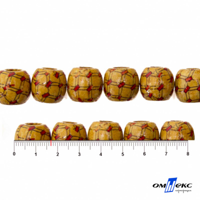 0189-Бусины деревянные "ОмТекс", 17 мм, упак.50+/-3шт - купить в Новом Уренгое. Цена: 83.66 руб.