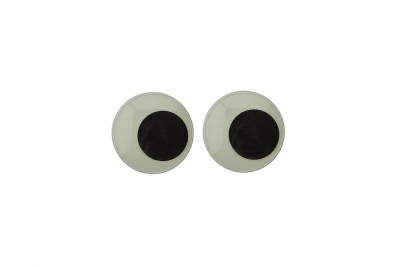Глазки для игрушек, круглые, с бегающими зрачками, 8 мм/упак.100+/-2 шт, цв. -черно-белые - купить в Новом Уренгое. Цена: 28.86 руб.