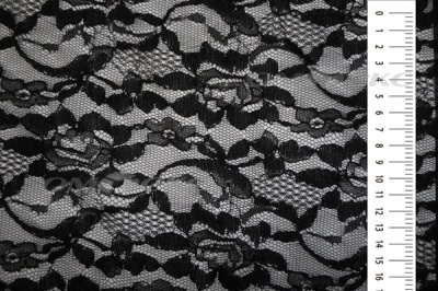 Кружевное полотно XD LACE 1-1, 80 гр/м2, шир.150см, цвет чёрный - купить в Новом Уренгое. Цена 245.94 руб.