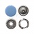 Кнопка рубашечная (закрытая) 9,5мм - эмаль, цв.182 - св.голубой - купить в Новом Уренгое. Цена: 5.74 руб.