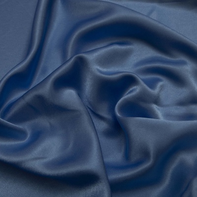 Поли креп-сатин 16-4132, 125 (+/-5) гр/м2, шир.150см, цвет голубой - купить в Новом Уренгое. Цена 155.57 руб.