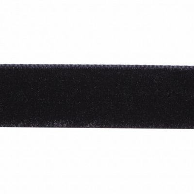 Лента бархатная нейлон, шир.12 мм, (упак. 45,7м), цв.03-черный - купить в Новом Уренгое. Цена: 448.27 руб.
