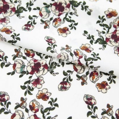 Плательная ткань "Фламенко" 23.1, 80 гр/м2, шир.150 см, принт растительный - купить в Новом Уренгое. Цена 264.56 руб.