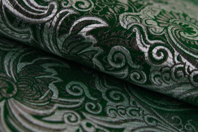 Ткань костюмная жаккард, 135 гр/м2, шир.150см, цвет зелёный№4 - купить в Новом Уренгое. Цена 441.94 руб.