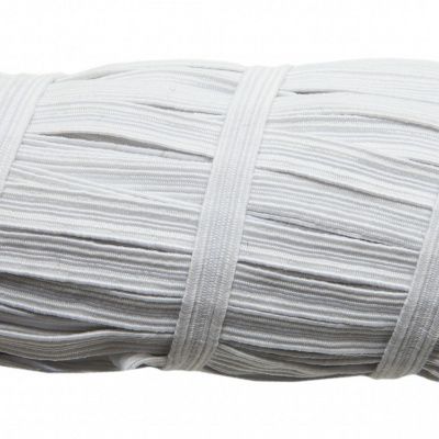 Резинка продежка С-67, шир. 7 мм (20 шт/10 м), цвет белый - купить в Новом Уренгое. Цена: 1 296.24 руб.