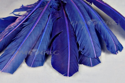 Декоративный Пучок из перьев, перо 23см/синий - купить в Новом Уренгое. Цена: 12.34 руб.